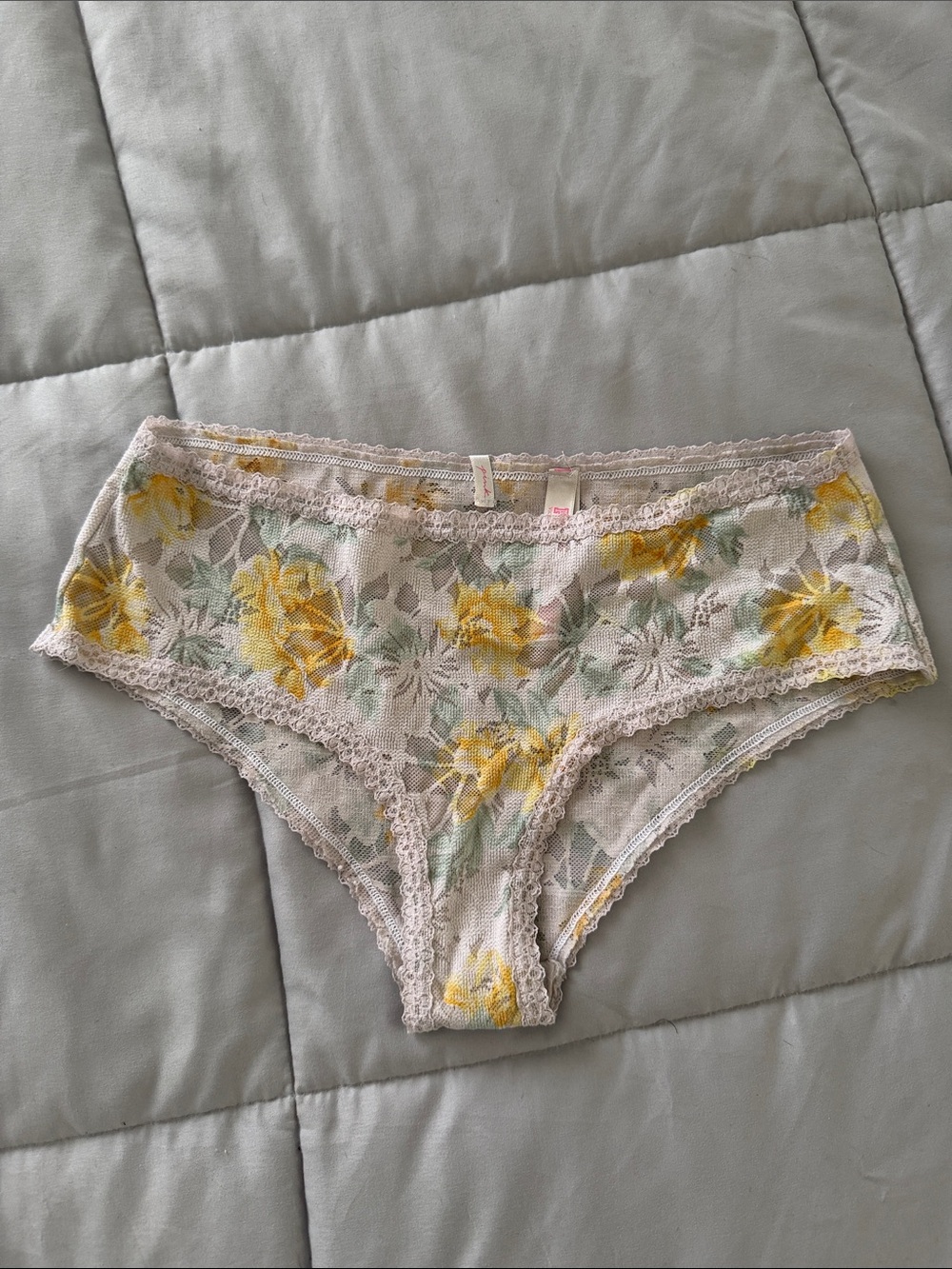 Small Victoria’s Secret pink lace bikini cut